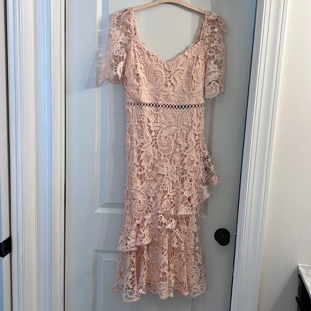 Lulus peach lace dress NEW